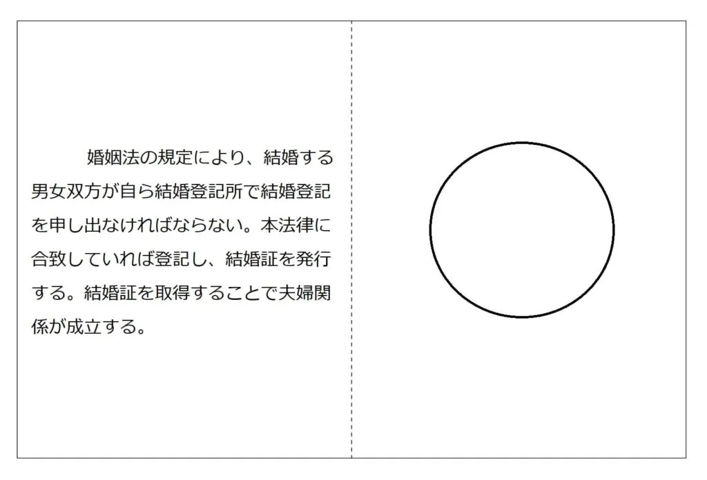 結婚証明書3日本語の見本・サンプル