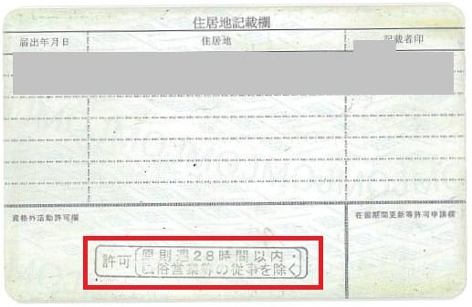 資格外活動許可